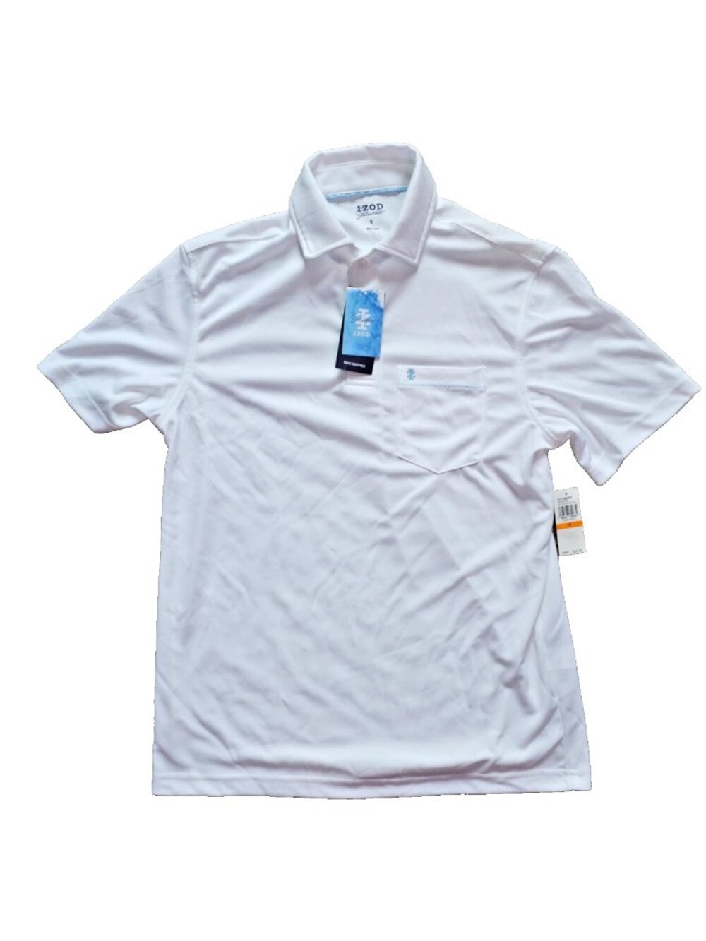 IZOD Men's Saltwater Beach Polo - Bright White Small S NWT